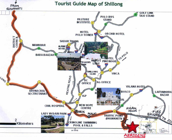 shillong tour map